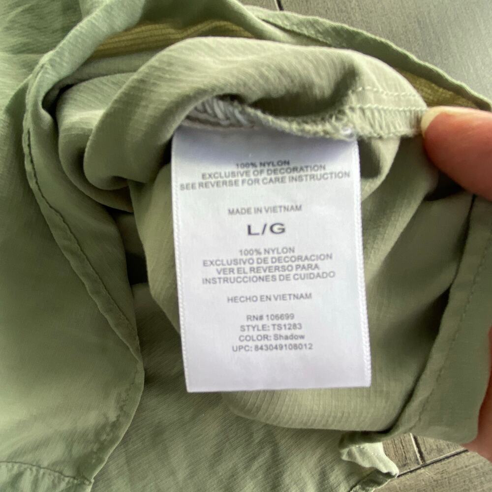Habit Men’s Outdoor Shirt • Large • Green • Vented Mesh • UPF • Short Sleeve - Picture 5 of 7